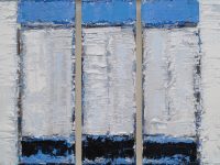 Composition Black, White and Blue-Triplex